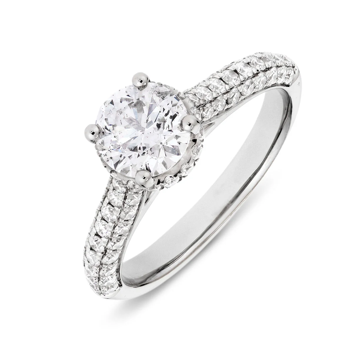 Pavé Solitaire Ring