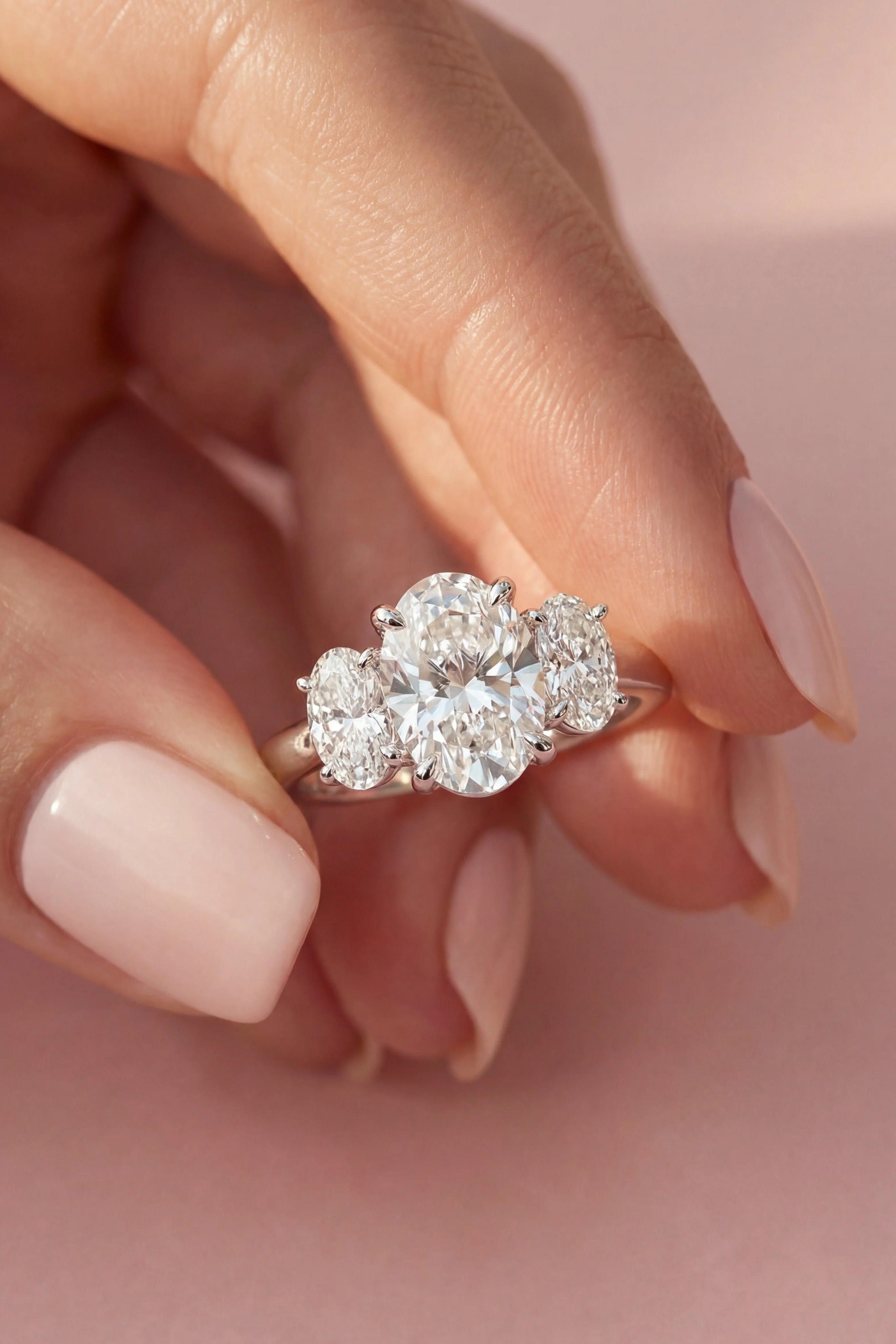 Three Stone Oval Ring - Image 2