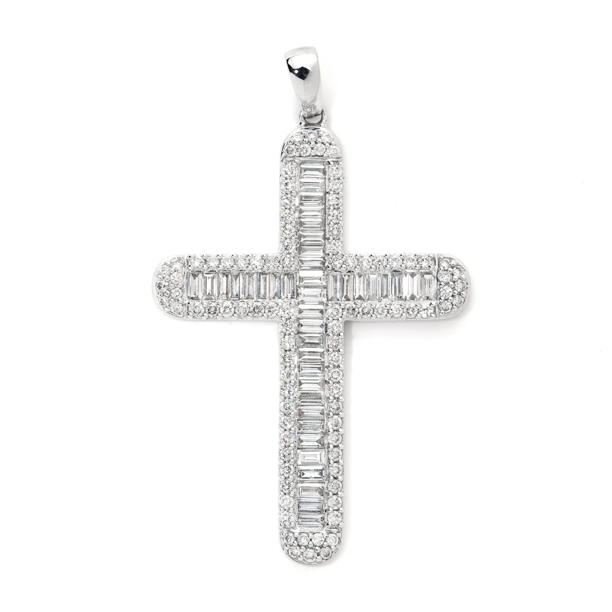 Baguette Diamond Cross
