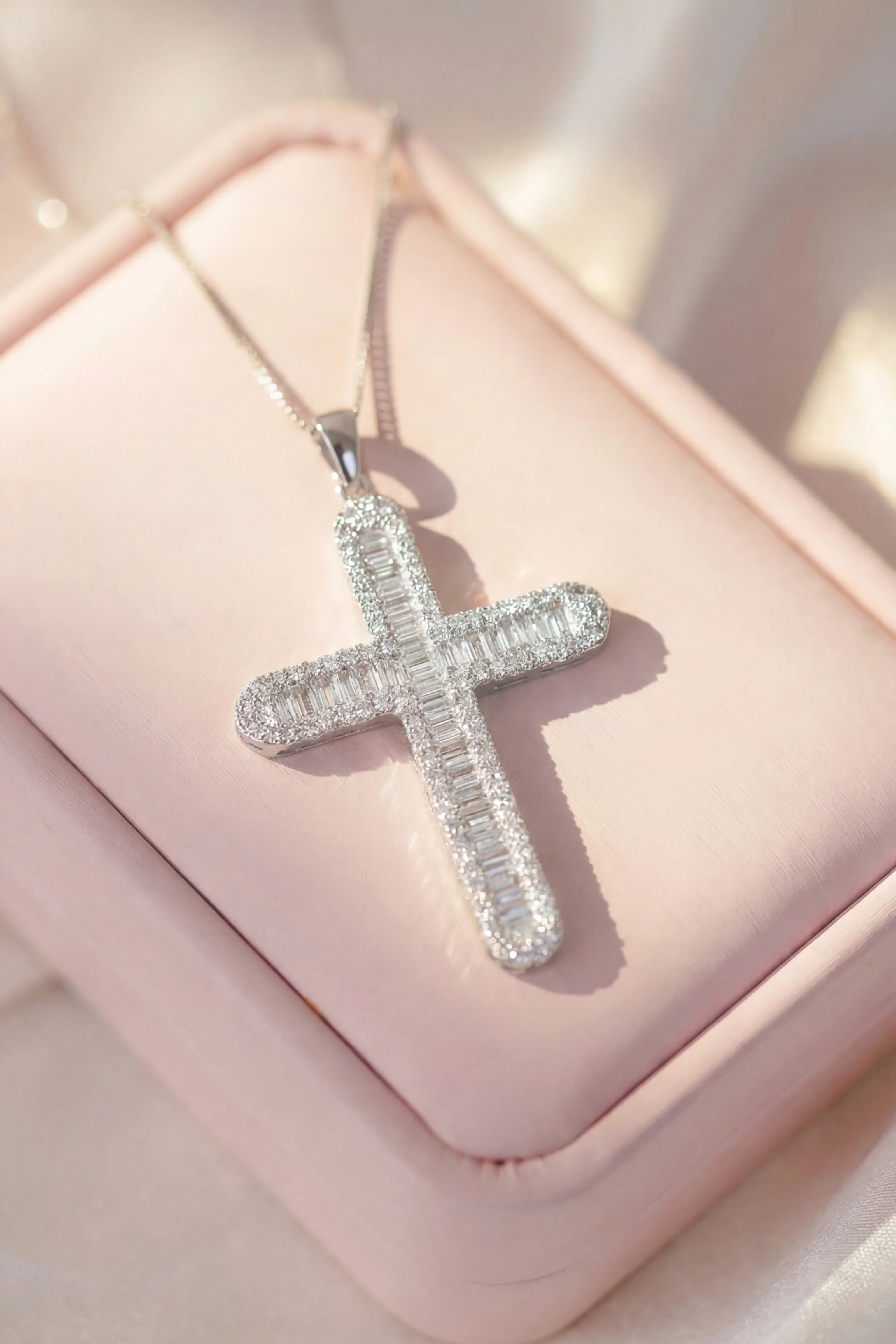 Baguette Diamond Cross - Image 3