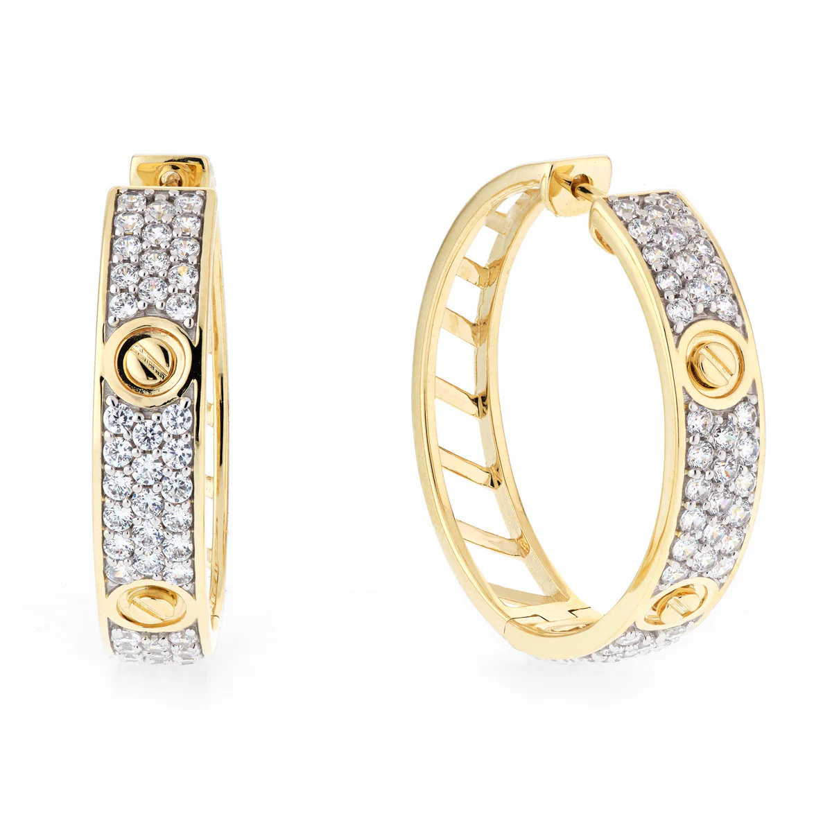 Gold Screw Hoops - Image 5