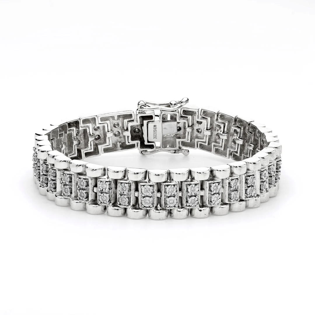 Kids Diamond Presidential Style Bracelet - Image 4