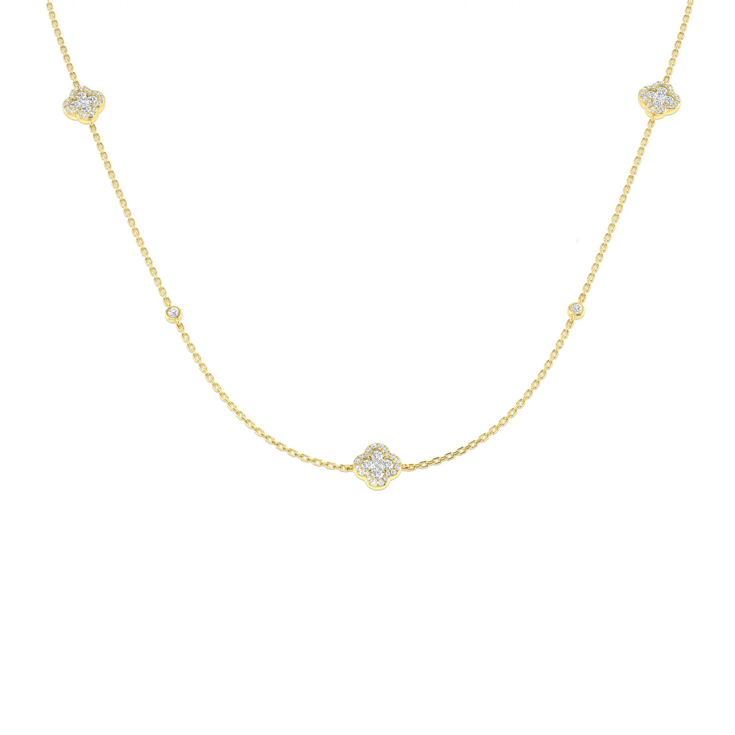 Double-Layered Clover Necklace - Image 4