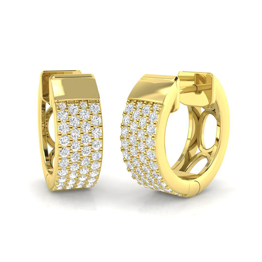 Four Row Pave Huggies - Image 2