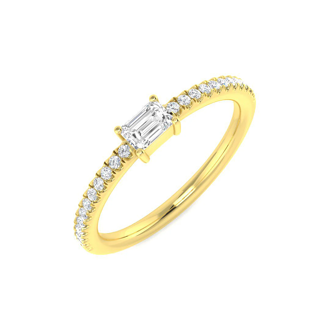 Emerald-cut Diamond Ring