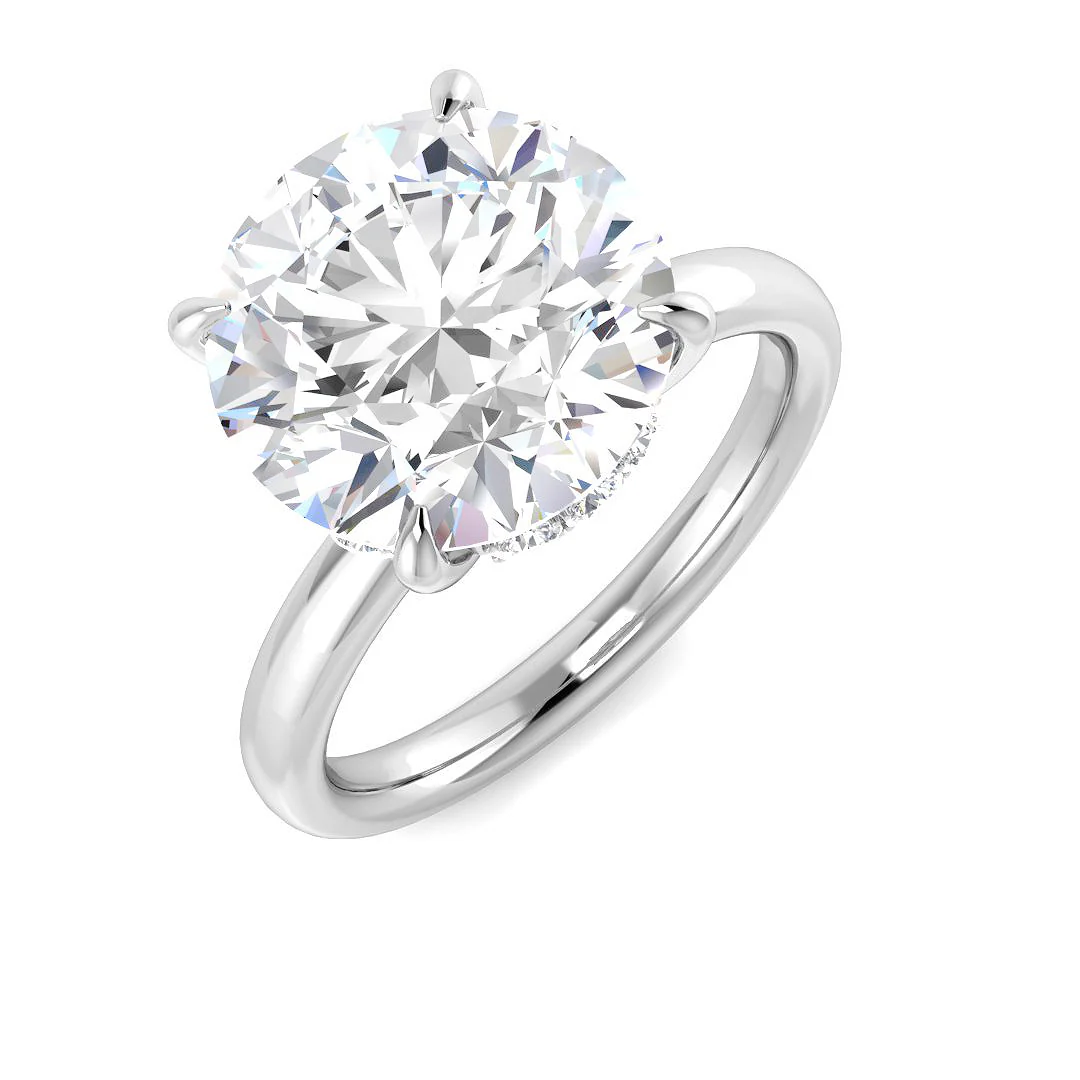 Round Halo with Plain Band - Image 3