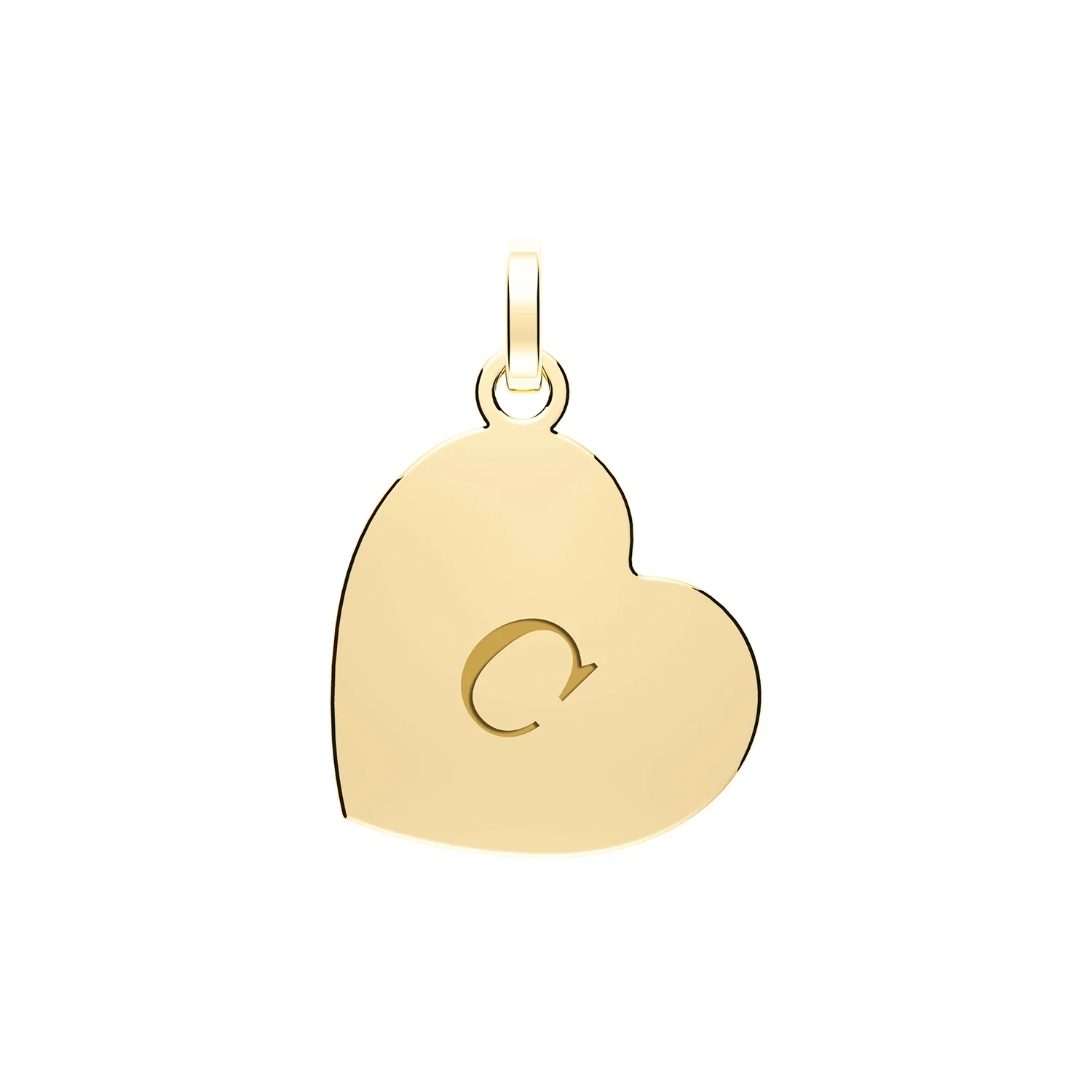 Engraved Initial Heart Pendant - Image 3