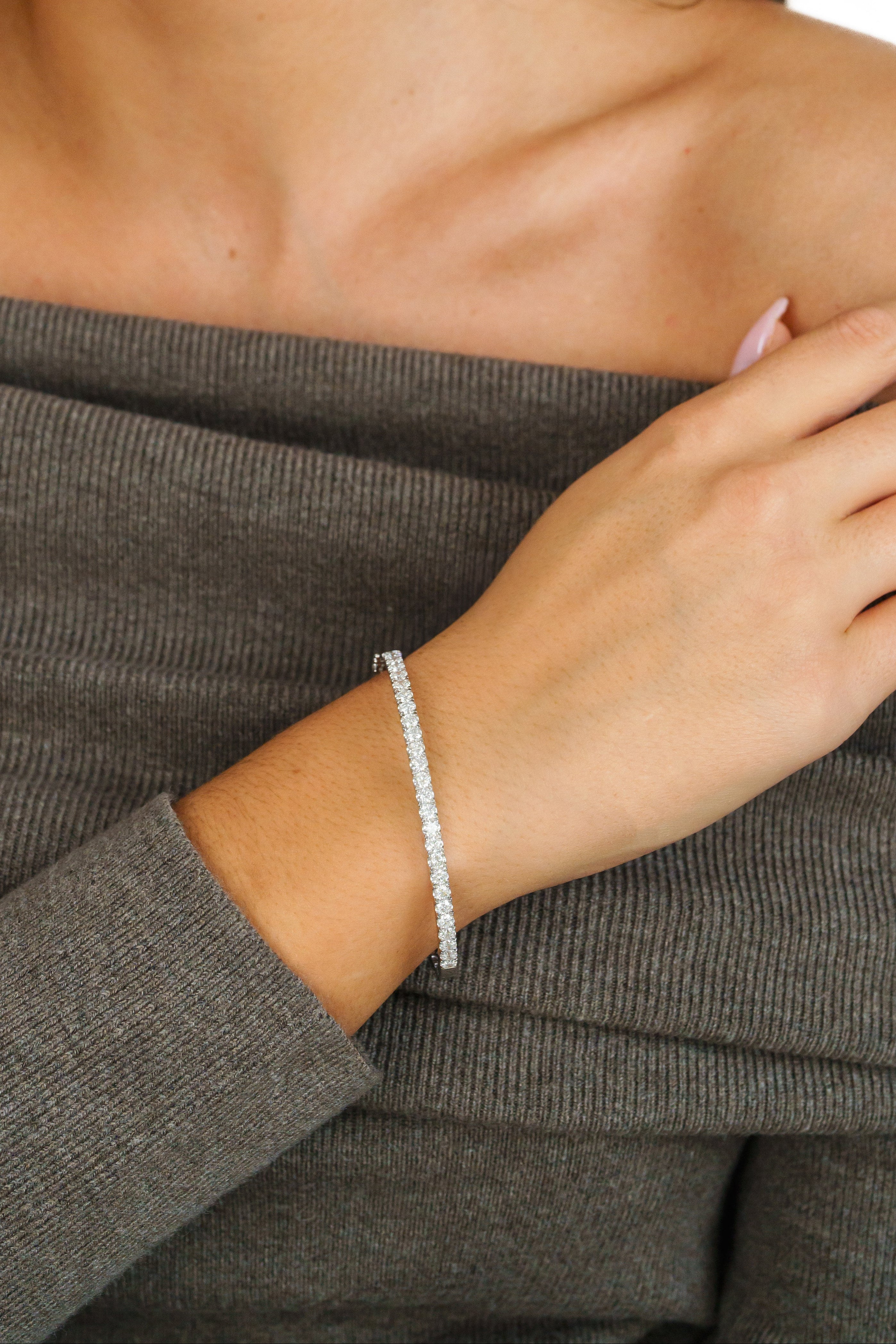 Eternity Diamond Bangle - Image 6
