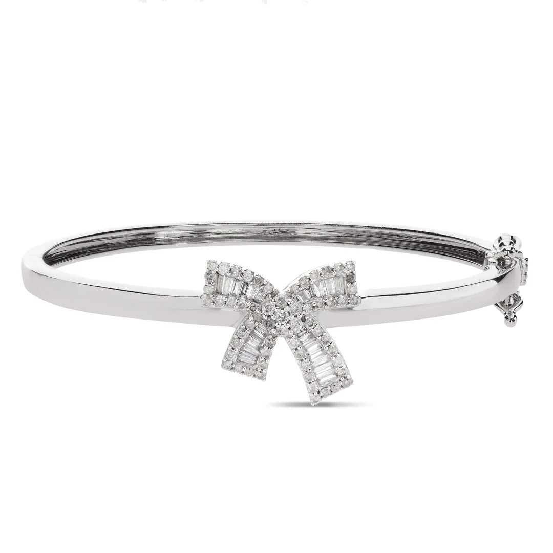 Kids Diamond Bow Bangle