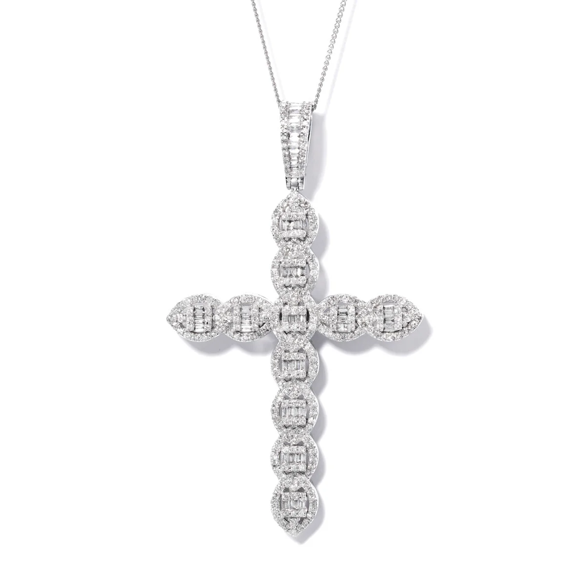 Oval Pear Baguette Cross