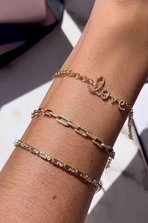 Pavé Diamond Chain Bracelet - Image 2