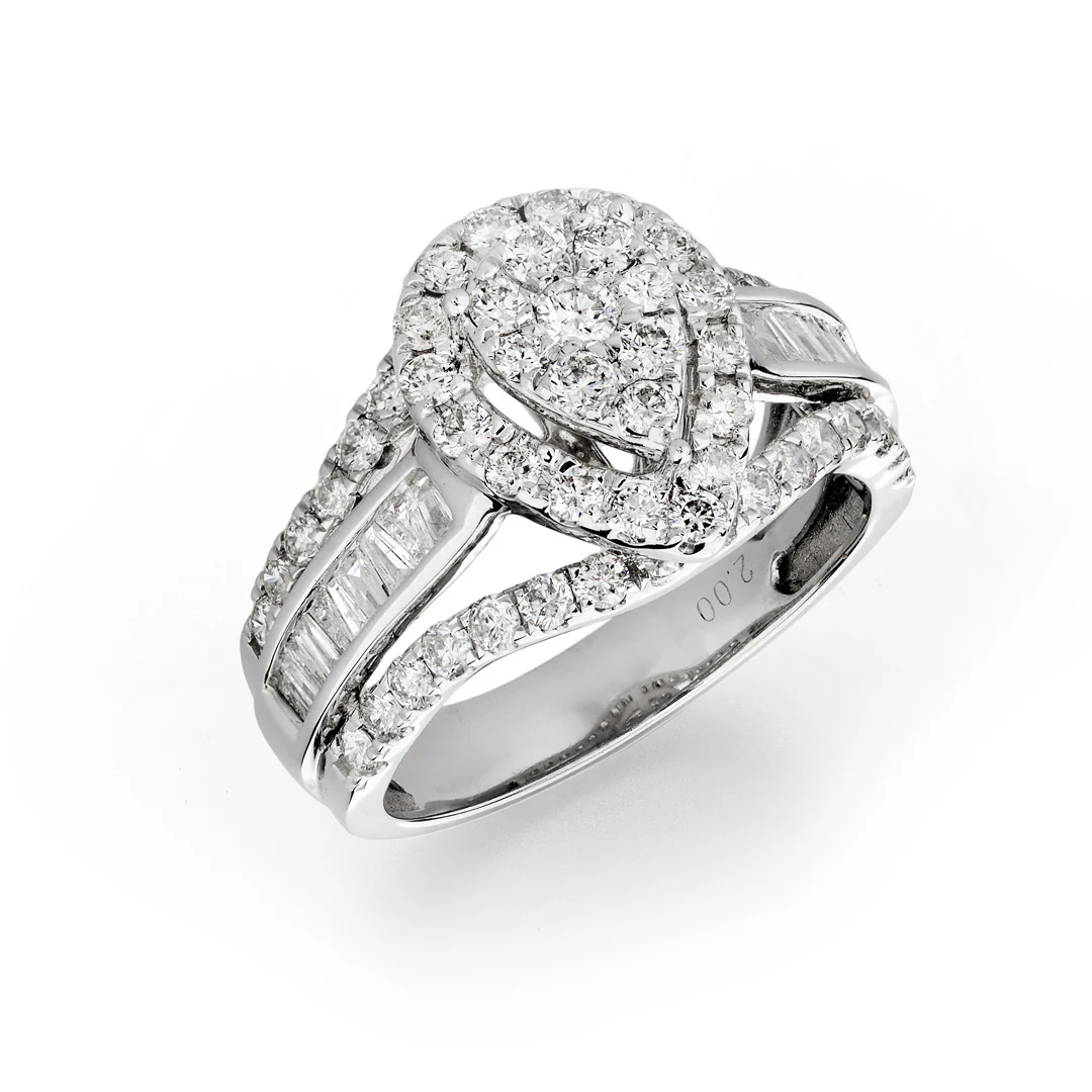 Pear Halo Ring - Image 4