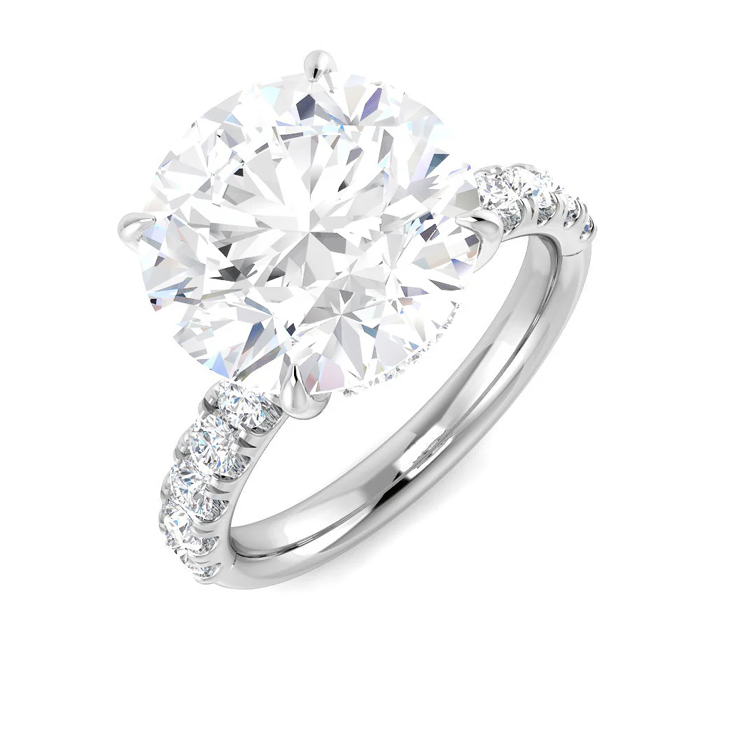 Round Halo Diamond Band - Image 2