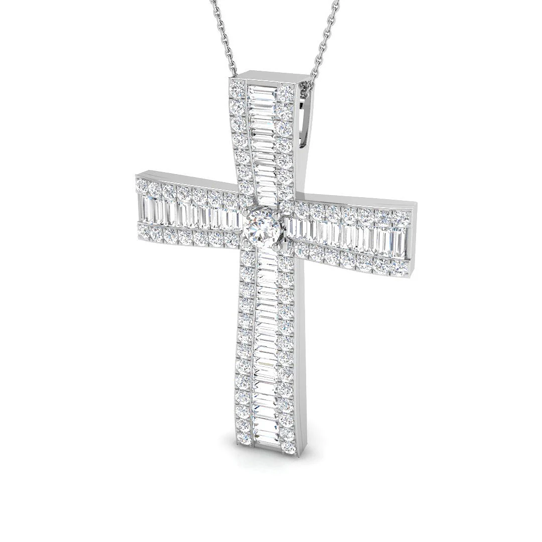 Saint Solitaire Diamond Cross - Image 5