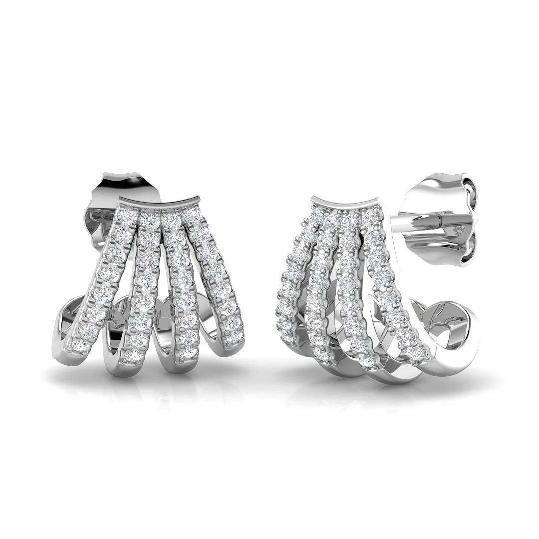 Shell Diamond Earrings