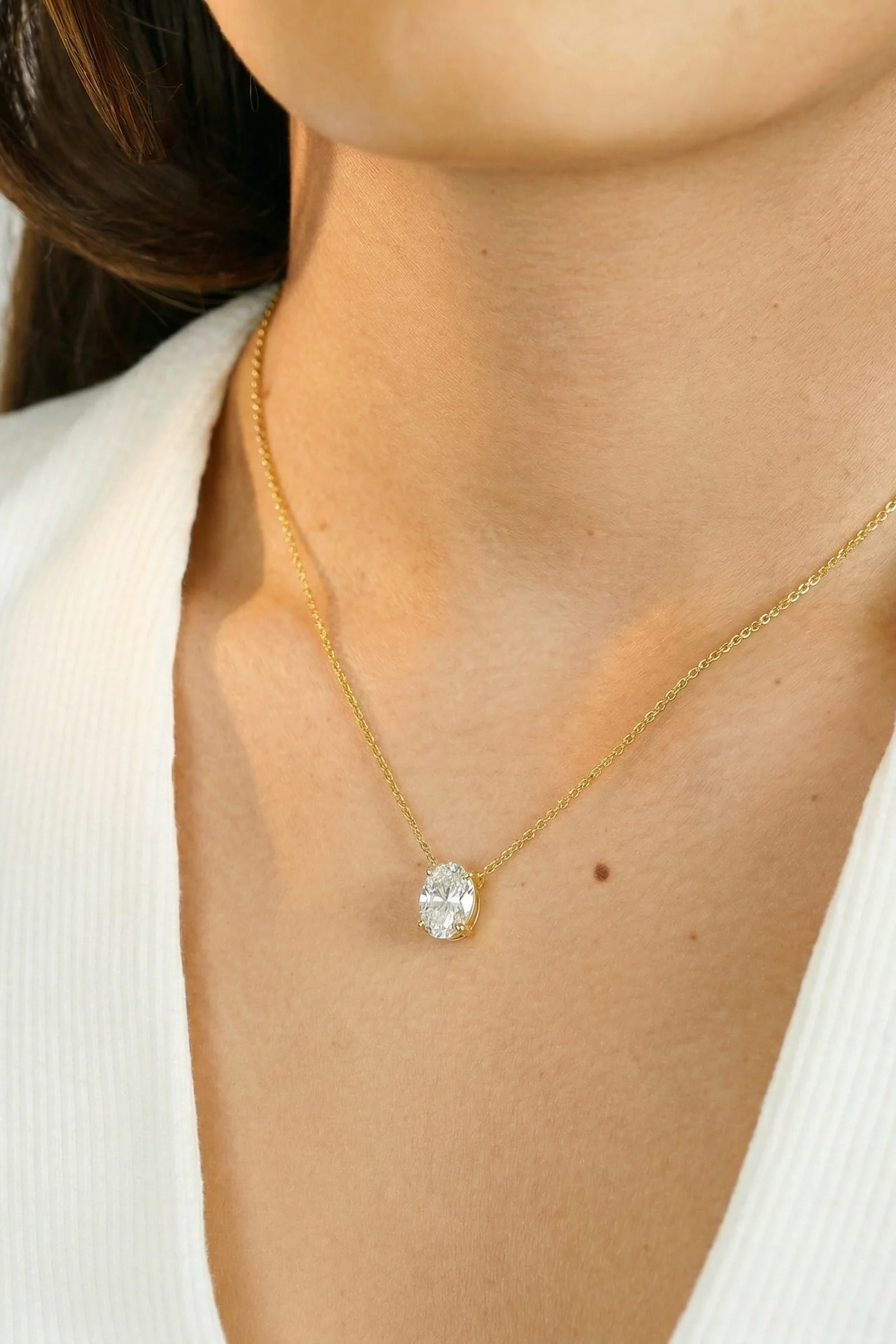 Solitaire Diamond Necklace - Image 2