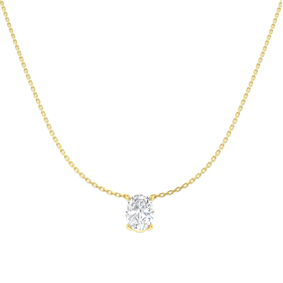 Solitaire Diamond Necklace - Image 3