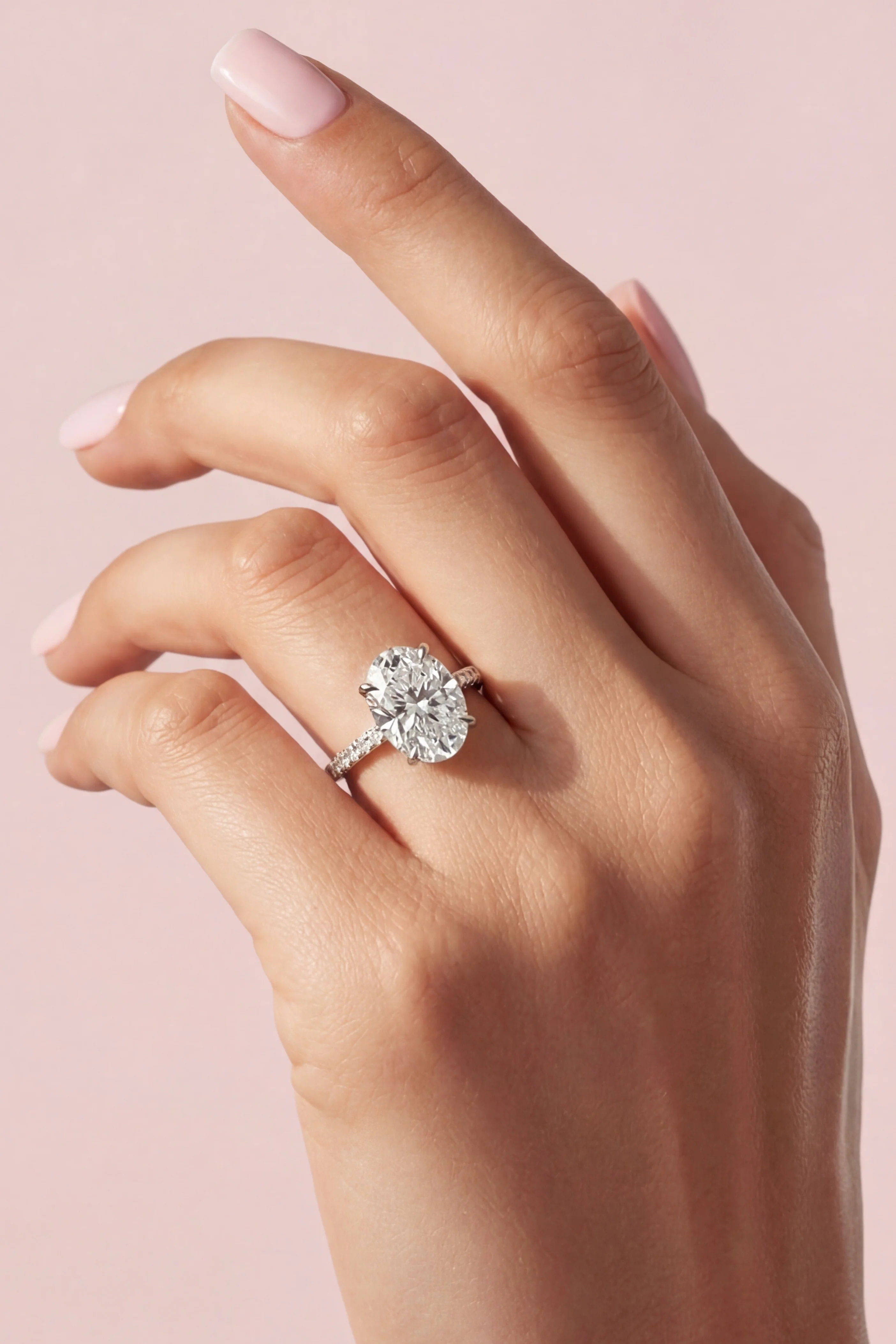 Solitaire Ring with Diamond Band - Image 2
