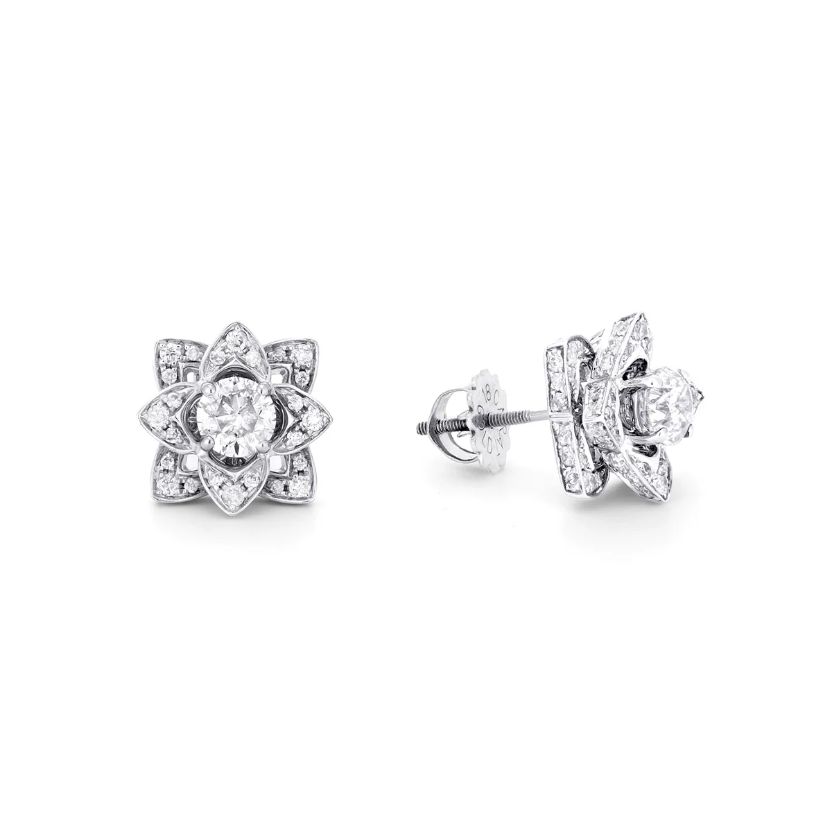 Rose Mount Diamond Earrings