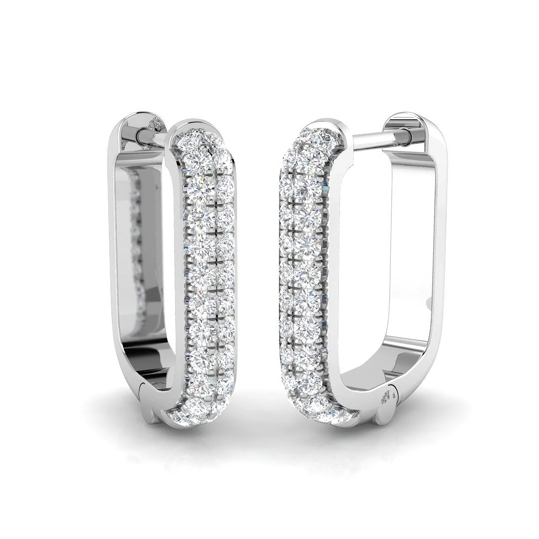 Radiant Pavé Huggie Hoops