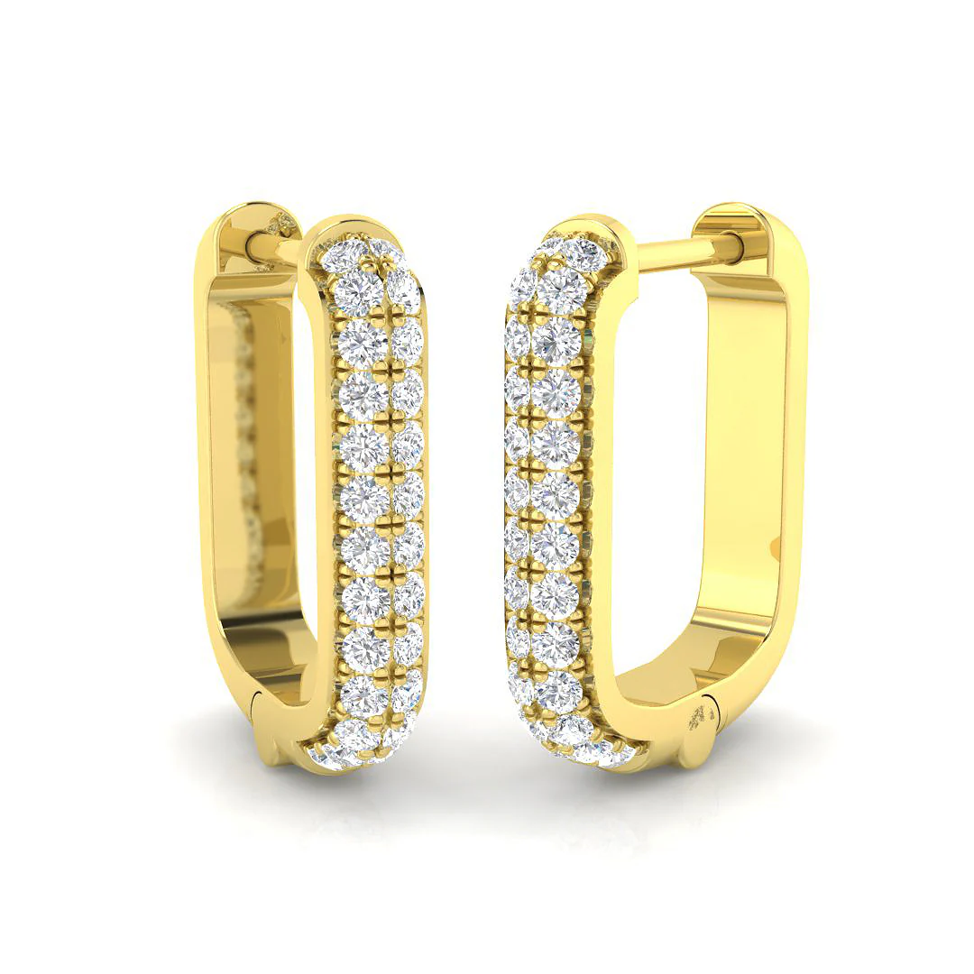 Radiant Pavé Huggie Hoops - Image 3