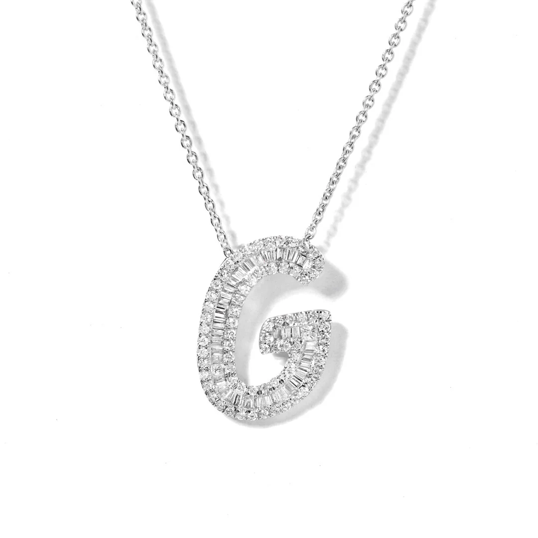 Classic Diamond Baguette Initials - Image 10