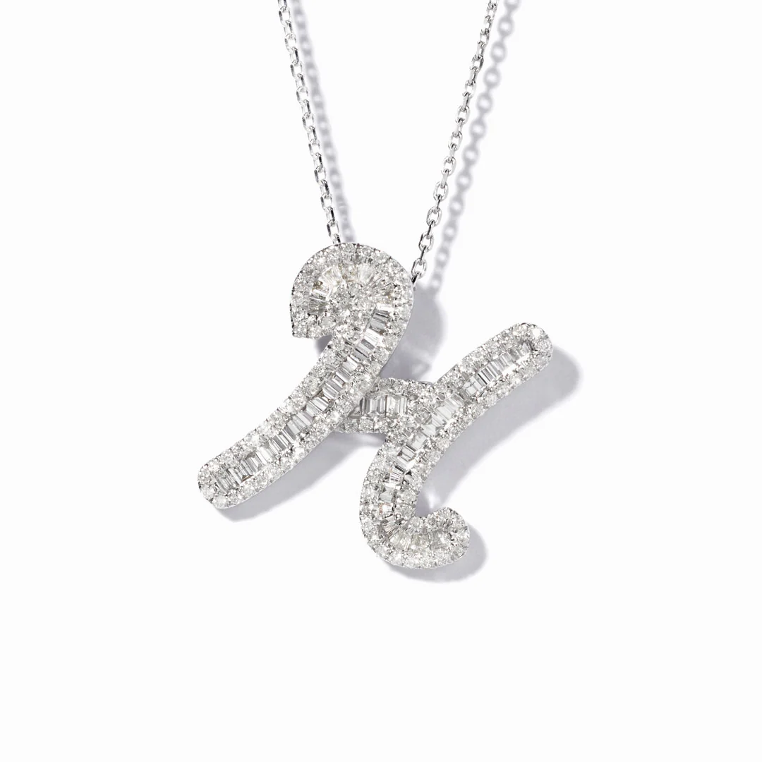 Classic Diamond Baguette Initials - Image 12
