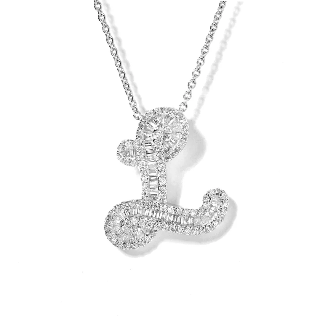 Classic Diamond Baguette Initials - Image 15