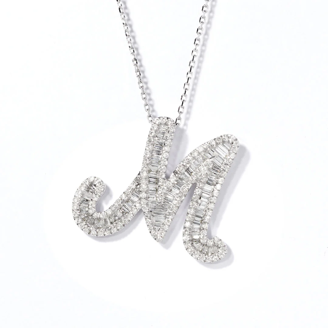 Classic Diamond Baguette Initials - Image 16