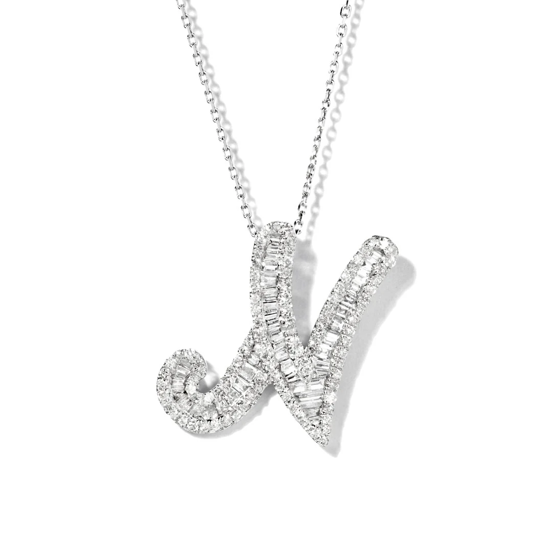Classic Diamond Baguette Initials - Image 17