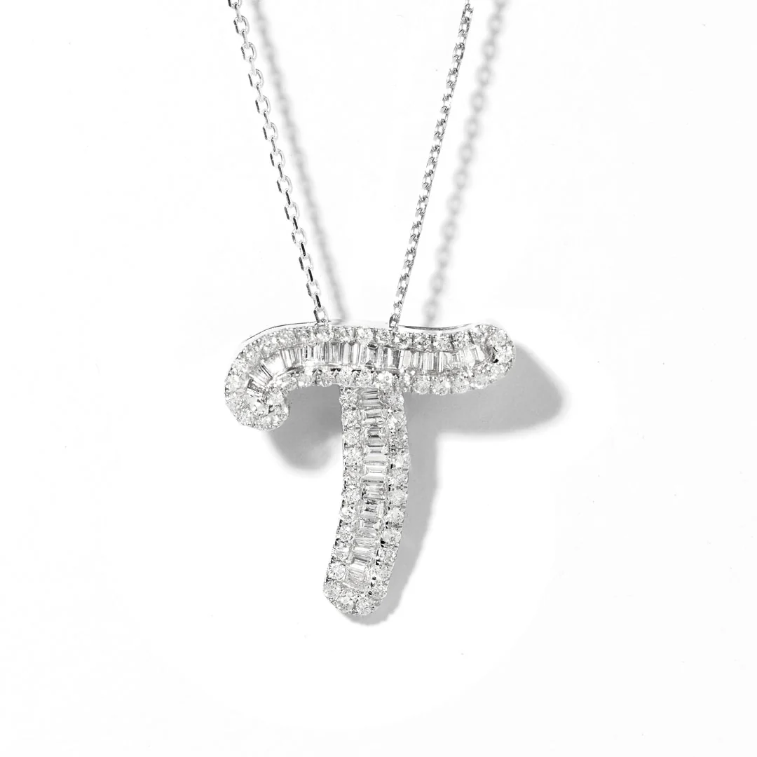 Classic Diamond Baguette Initials - Image 23