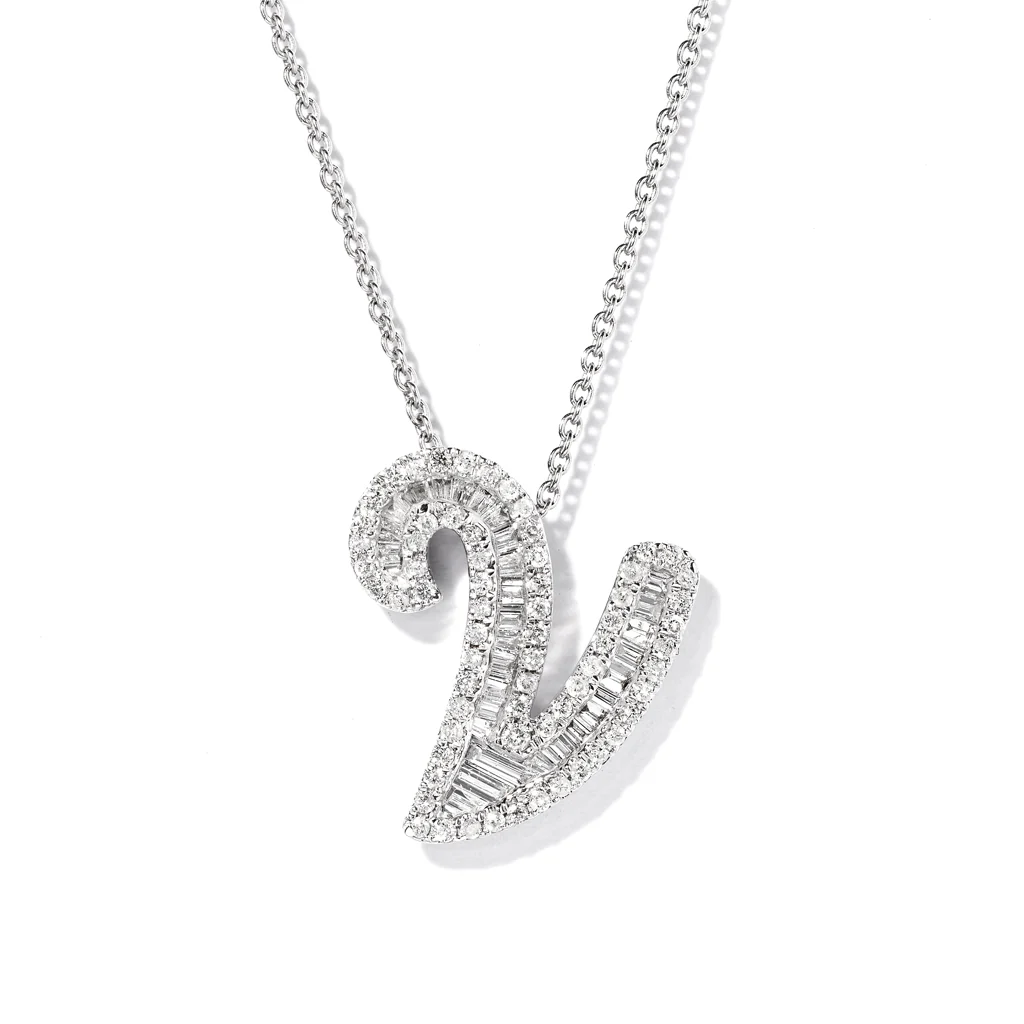 Classic Diamond Baguette Initials - Image 24