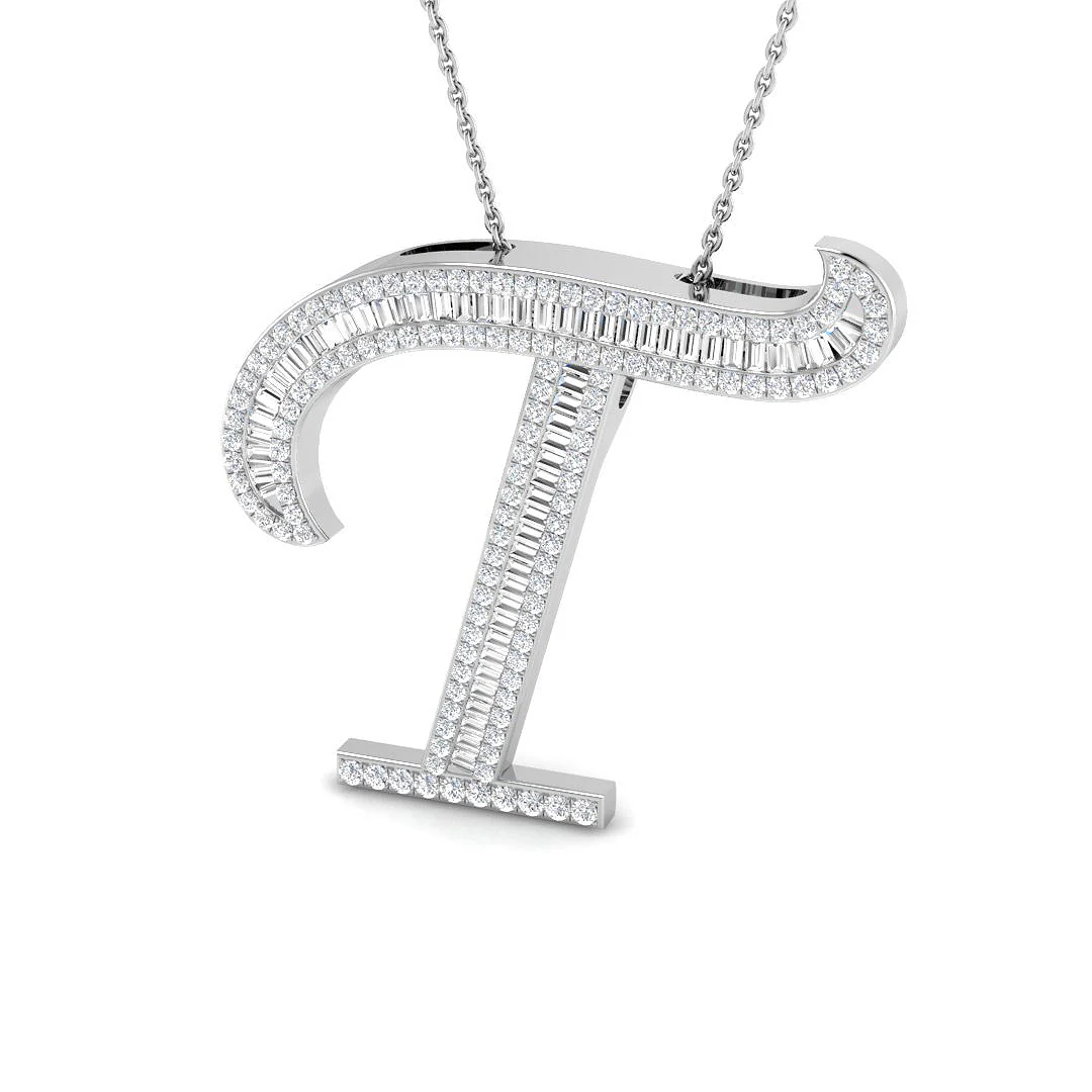 Classic Diamond Baguette Initials - Image 28