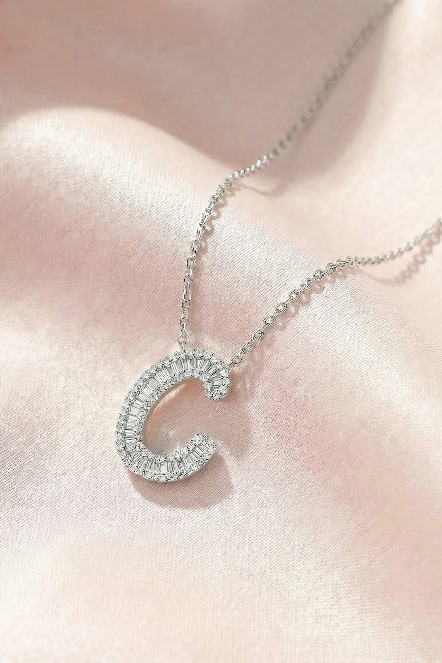 Classic Diamond Baguette Initials - Image 3