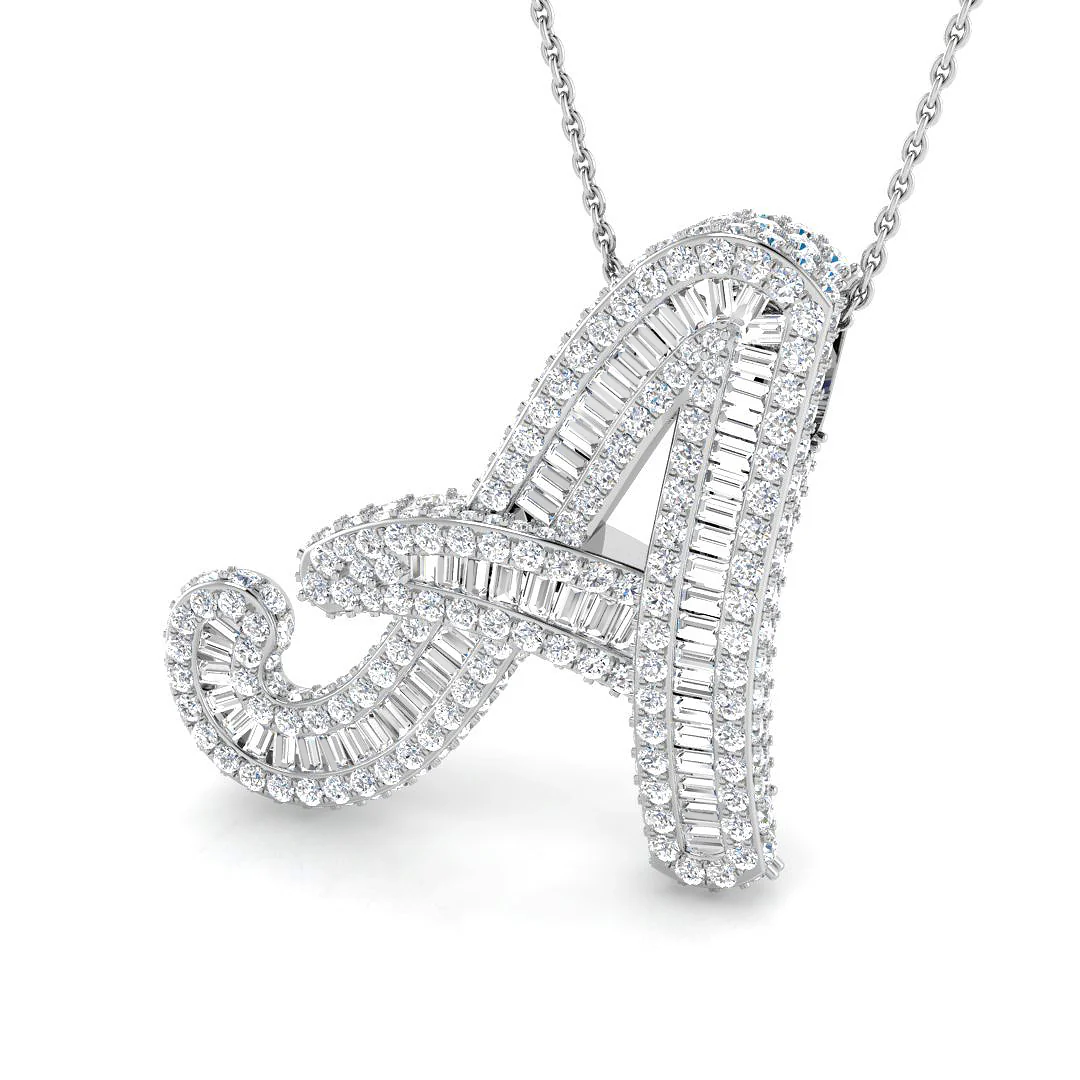 Classic Diamond Baguette Initials - Image 34