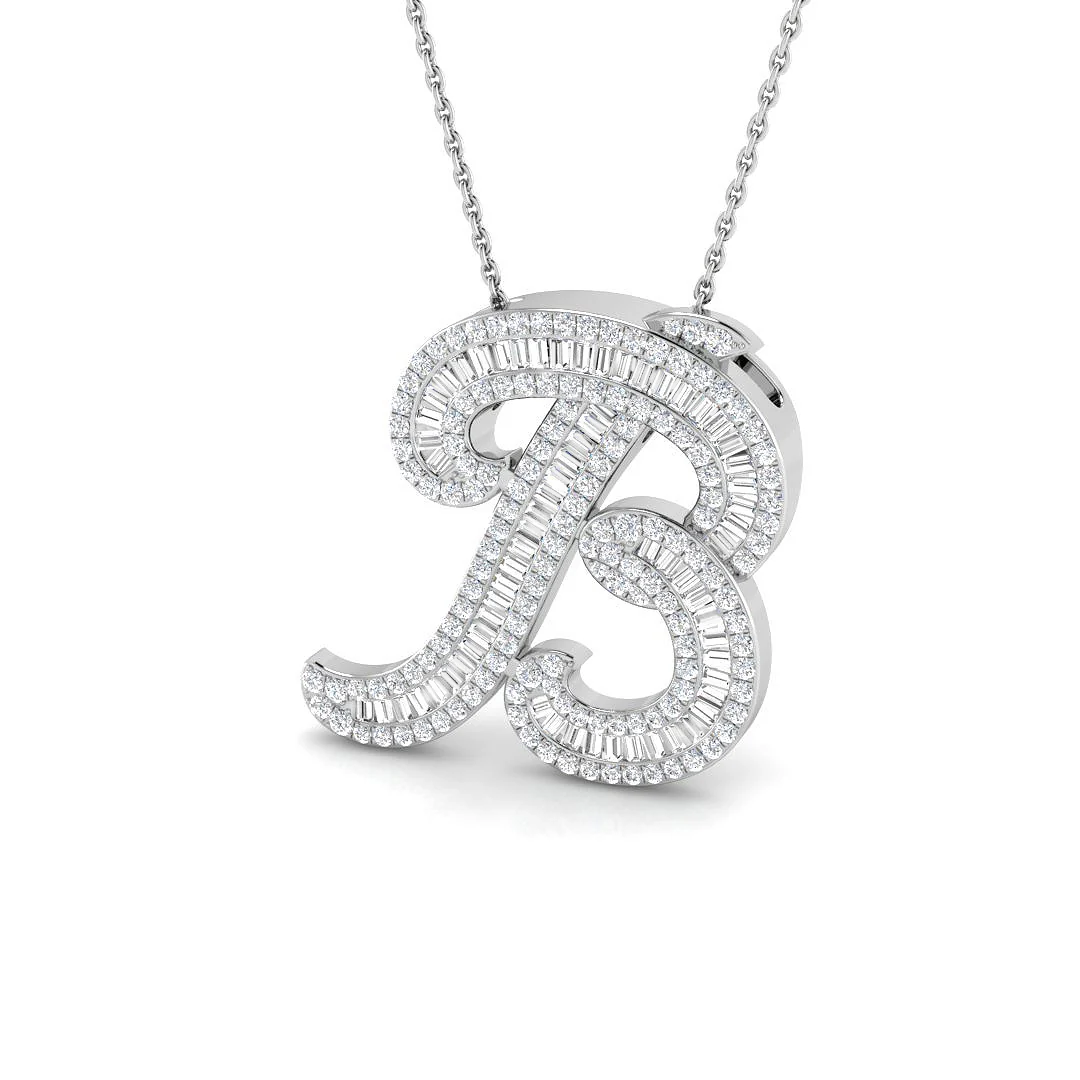 Classic Diamond Baguette Initials - Image 35
