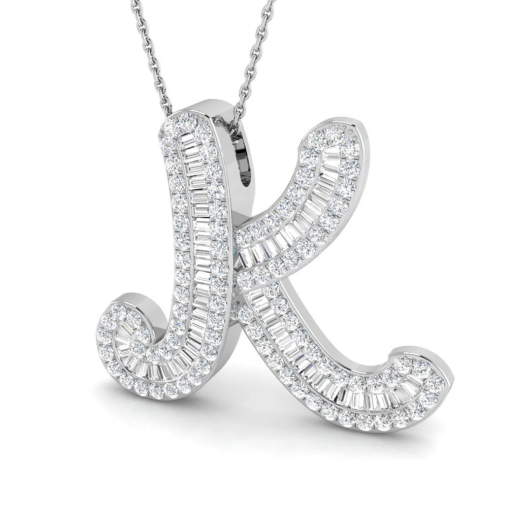 Classic Diamond Baguette Initials - Image 44