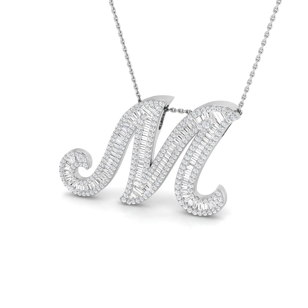 Classic Diamond Baguette Initials - Image 47