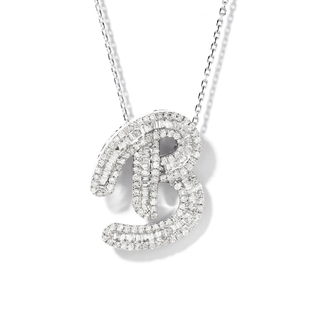 Classic Diamond Baguette Initials - Image 5