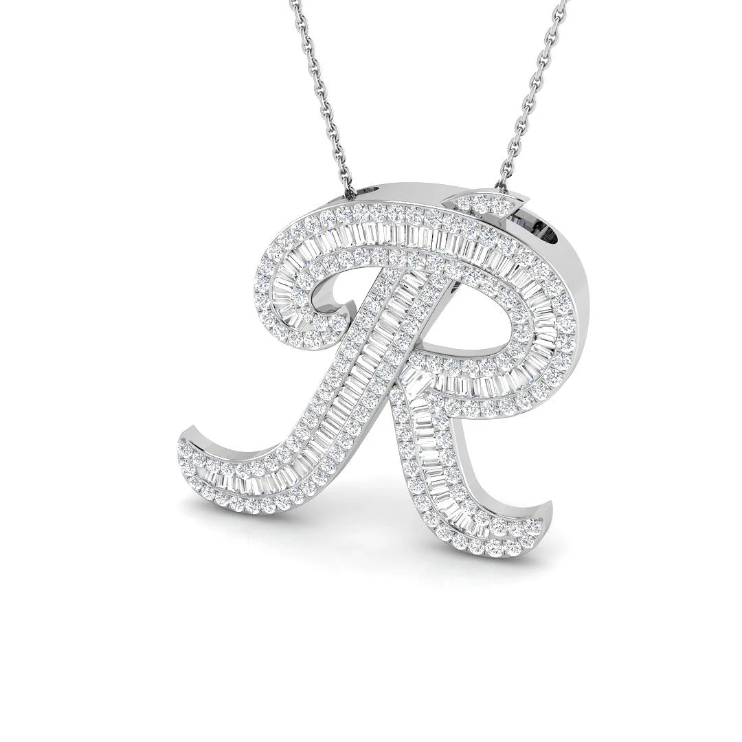 Classic Diamond Baguette Initials - Image 50