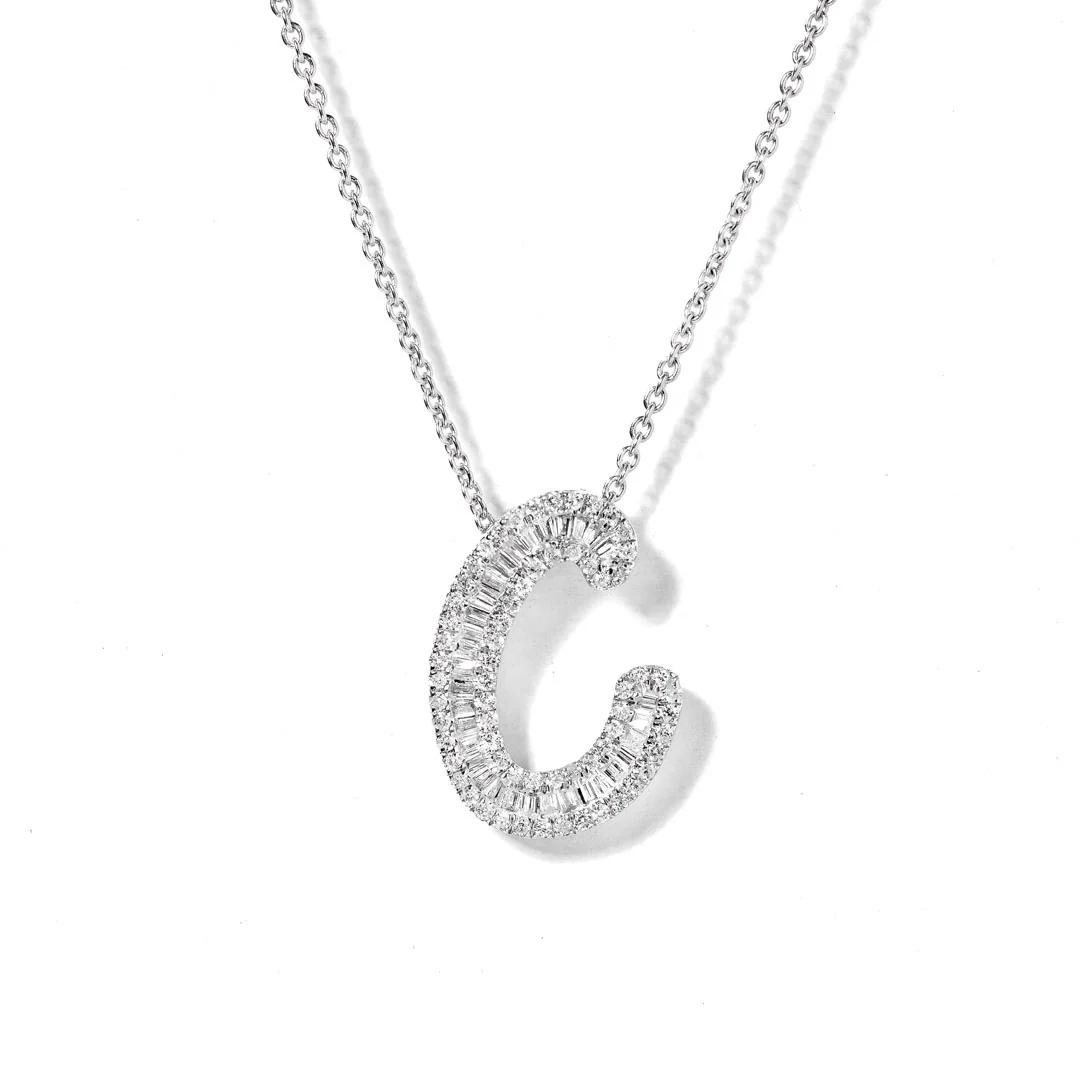 Classic Diamond Baguette Initials - Image 6