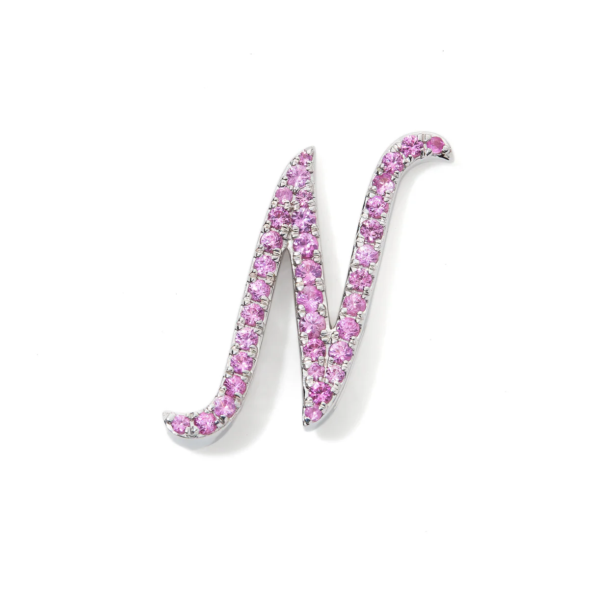 Pink Sapphire Italic Initial - Image 10