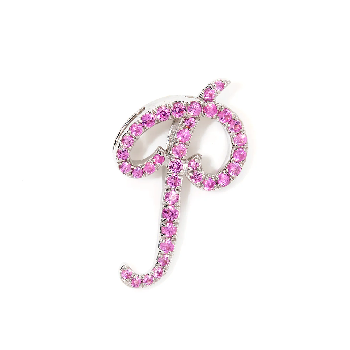 Pink Sapphire Italic Initial - Image 11