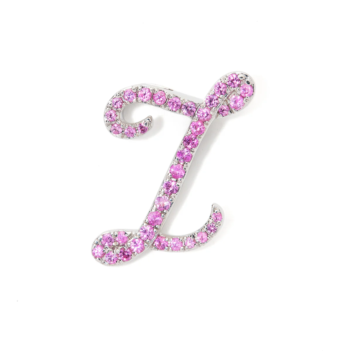 Pink Sapphire Italic Initial - Image 12