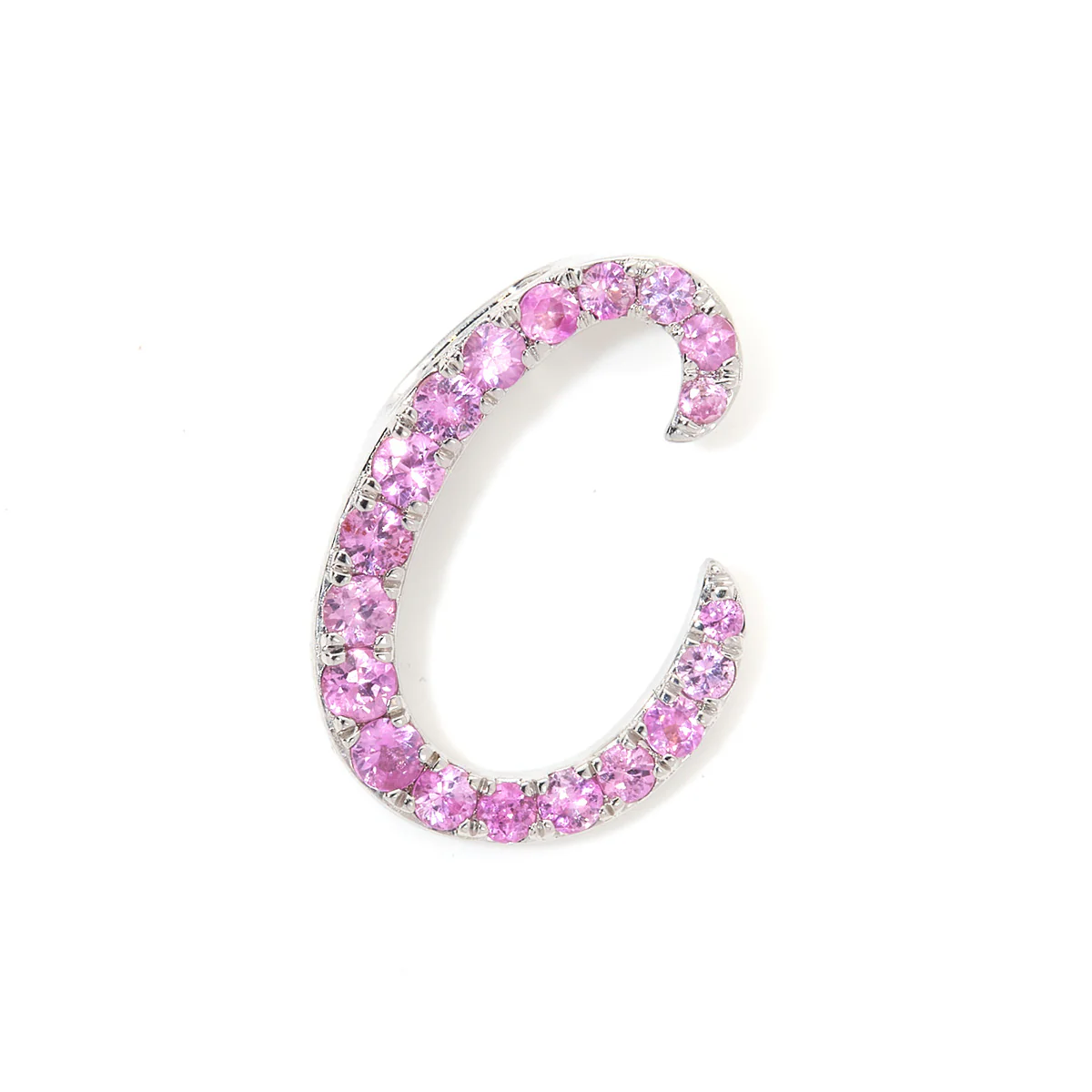 Pink Sapphire Italic Initial - Image 3