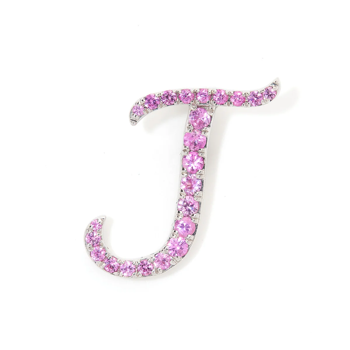 Pink Sapphire Italic Initial - Image 6