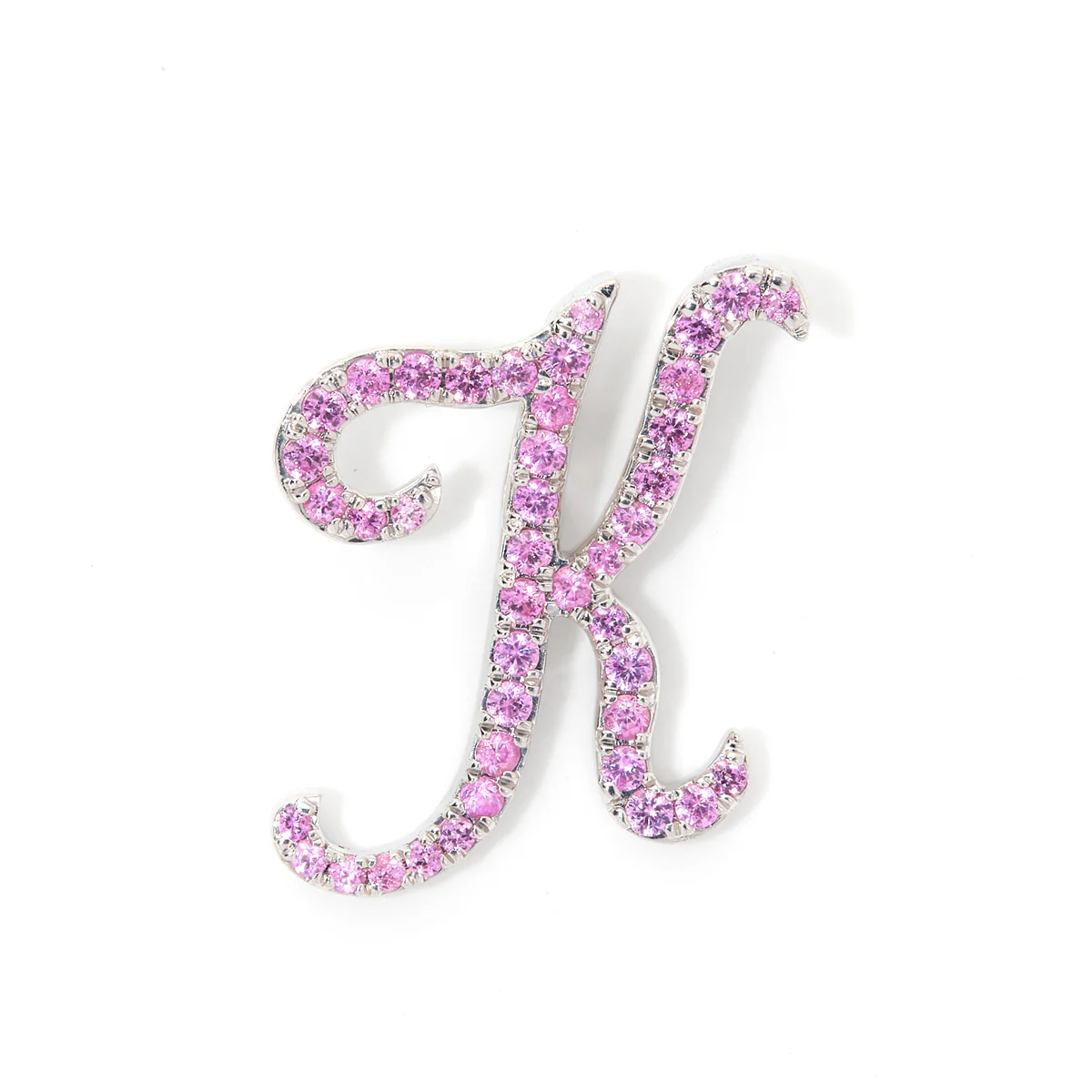 Pink Sapphire Italic Initial - Image 7